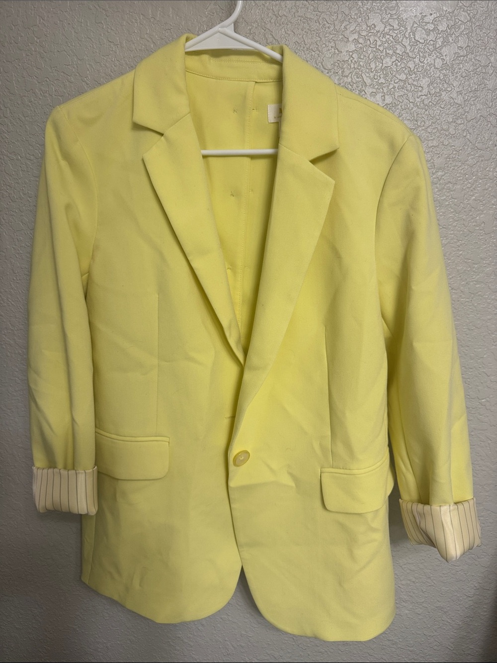 Anthropologie Yellow Single-Button Blazer